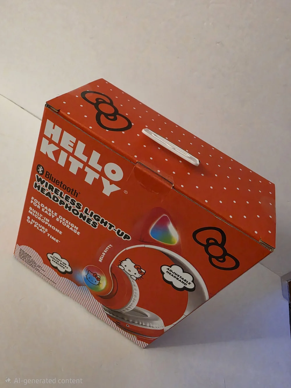 Hello Kitty Wireless Light-Up Bluetooth Headphones - Red